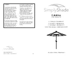 SimplyShade Catalina SSUM92-11 Instruction Manual предпросмотр