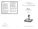 Предварительный просмотр 1 страницы SimplyShade Marco SSBCH509 Instruction Manual