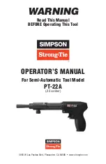 Preview for 1 page of Simpson Strong-Tie PT-22A Operator'S Manual