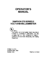 Preview for 3 page of Simpson 270 series 5 Operator'S Manual