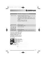 Preview for 15 page of Simpson 52C850 User Manual