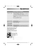 Preview for 17 page of Simpson 52C870 User Manual