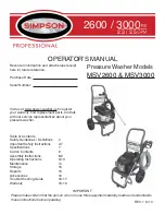 Preview for 1 page of Simpson MSV2600 Operator'S Manual