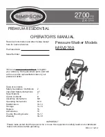 Simpson MSV2700 Operator'S Manual предпросмотр