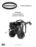 Simpson PS4240H Operator'S Manual preview