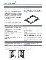 Preview for 2 page of Simpsons DWQSC1400 Installation Instructions Manual