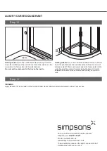 Предварительный просмотр 8 страницы Simpsons SUPREME LUXURY CURVED QUADRANT Installation Instructions Manual