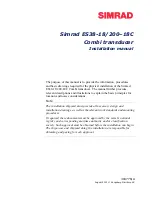 Предварительный просмотр 3 страницы Simrad 398445 Installation Manual