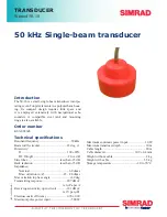 Preview for 1 page of Simrad 50-18 -  REV B Datasheet