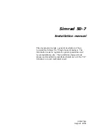 Предварительный просмотр 3 страницы Simrad 50-7 -  REV B Installation Manual