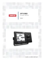 Simrad AP70 MK2 Operator'S Manual предпросмотр