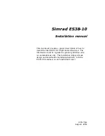 Preview for 3 page of Simrad ES38-10 -  REV B Installation Manual