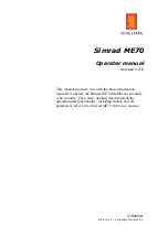 Предварительный просмотр 3 страницы Simrad ME70 -  REV C Operator'S Manual