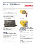 Предварительный просмотр 1 страницы Simrad PX MultiSensor Charging Manual