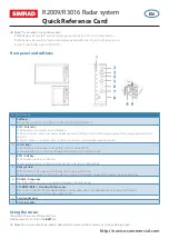 Simrad R2009 Quick Reference Card preview