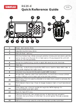 Предварительный просмотр 1 страницы Simrad RS25-E Quick Reference Manual