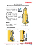 Preview for 1 page of Simrad SA50 Instructions