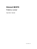 Preview for 3 page of Simrad SD570 Operator'S Manual