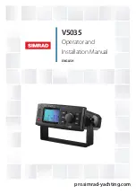 Preview for 1 page of Simrad V5035 Operator And Installation Manual