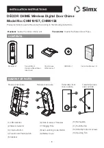 SImx DECOR CHIME CHM10157 Installation Instructions Manual preview