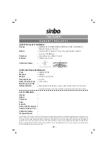 Предварительный просмотр 23 страницы Sinbo SF 6710 Instruction Manual