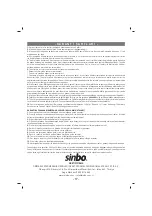 Предварительный просмотр 18 страницы Sinbo SHB 3042 Instruction Manual