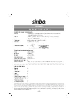 Preview for 26 page of Sinbo SHB 3056 Operating Instructions Manual