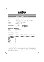 Preview for 30 page of Sinbo SHB 3100S Manual