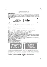 Предварительный просмотр 42 страницы Sinbo SHC 4374 Instruction Manual