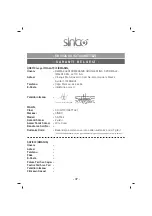 Preview for 38 page of Sinbo SK 7324 Instruction Manual