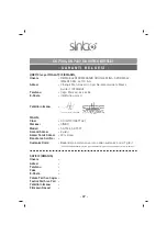 Preview for 50 page of Sinbo SK 7334 Instruction Manual