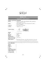 Preview for 42 page of Sinbo SSI 2865 Instruction Manual