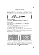 Предварительный просмотр 30 страницы Sinbo SSI 2886 Instruction Manual