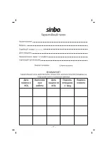 Предварительный просмотр 9 страницы Sinbo ST 2418 Instruction Manual