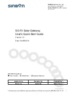 SINBON SG-70 User'S Quick Start Manual preview