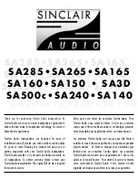 Предварительный просмотр 1 страницы Sinclair Audio SA285 User Manual