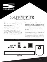 Sinclair Audio Sculptura TV1 Manual preview