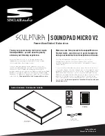 Sinclair Audio SOUNDPAD MICRO V2 Sculptura Manual preview