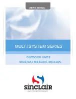 Sinclair MS-E18AI User Manual preview