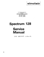 Preview for 1 page of Sinclair Spectrum 128 Service Manual