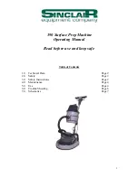 Sinclair Surface Prep Machine 390 Operating Manual preview