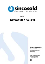 Preview for 1 page of SincoSald NOVACUT 106 LCD Installation Manual