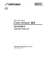 Preview for 1 page of Sinfonia Technology Color Stream S3 CHC-S2245-5 Operation Manual