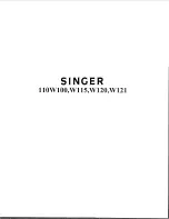 Singer 110W100 Using Instructions preview