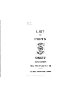 Preview for 1 page of Singer 114-37 Parts List