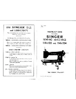 Preview for 2 page of Singer 114K103 Instructions For Using Manual