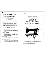 Preview for 2 page of Singer 114W103 Instructions For Using Manual