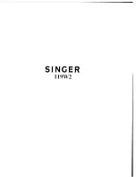 Preview for 1 page of Singer 119W2 Instructions For Using And Adjusting