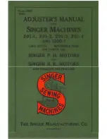 Preview for 1 page of Singer 1200-1 Adjusters Manual