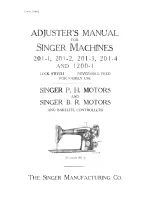 Preview for 3 page of Singer 1200-1 Adjusters Manual